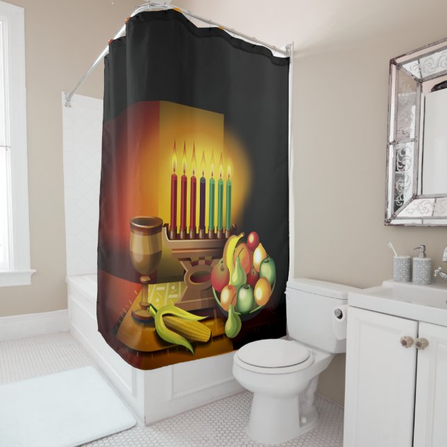 Kwanzaa Shower Curtain (In Situ)