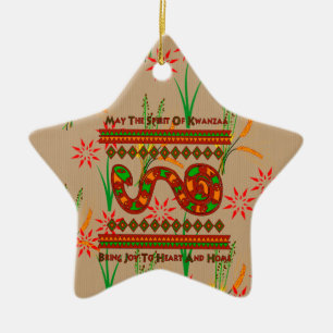 Kwanzaa Snake Ceramic Tree Decoration