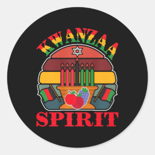 Kwanzaa Spirit African American Harvest Festival Classic Round Sticker