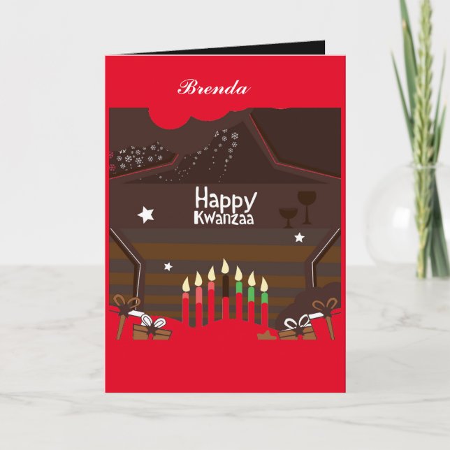 KWANZAA TABLE HAPPY KWANZAA CARD (Front)