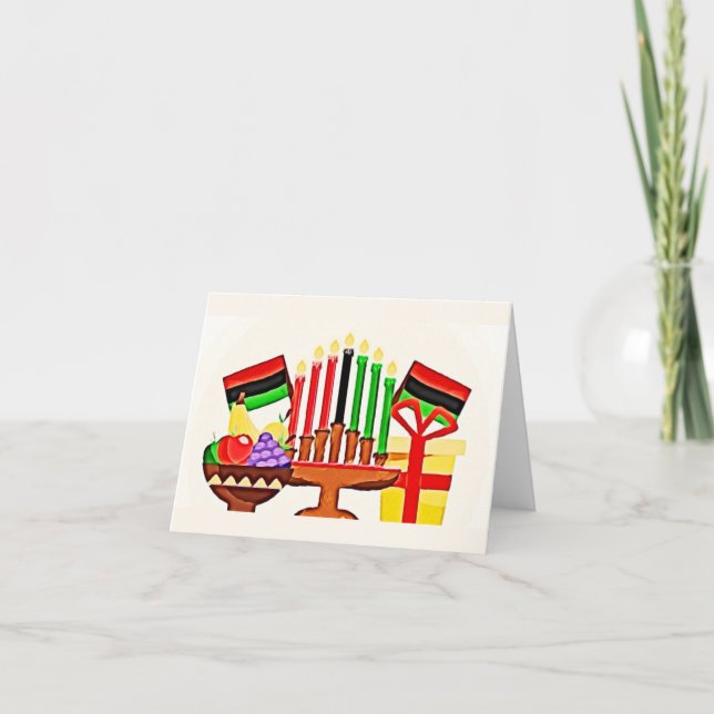 Kwanzaa Table Painting Card (Front)