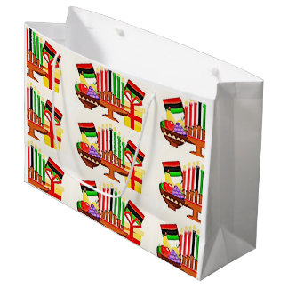 Kwanzaa Table Painting Large Gift Bag