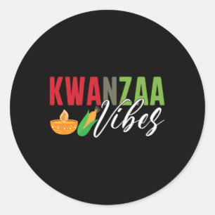 Kwanzaa Vibes African American Harvest Festival Classic Round Sticker