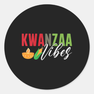 Kwanzaa Vibes African American Harvest Festival  Classic Round Sticker