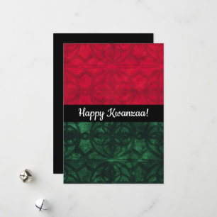 Kwanzaa Watercolor Batik Holiday Card