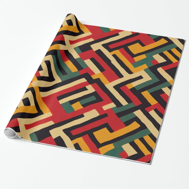 Kwanzaa Wrapping Paper (Unrolled)