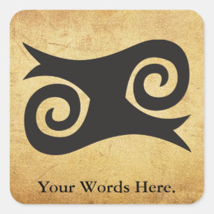 KWATAKYE ATIKO Symbol of Bravery and Fearlessness Square Sticker