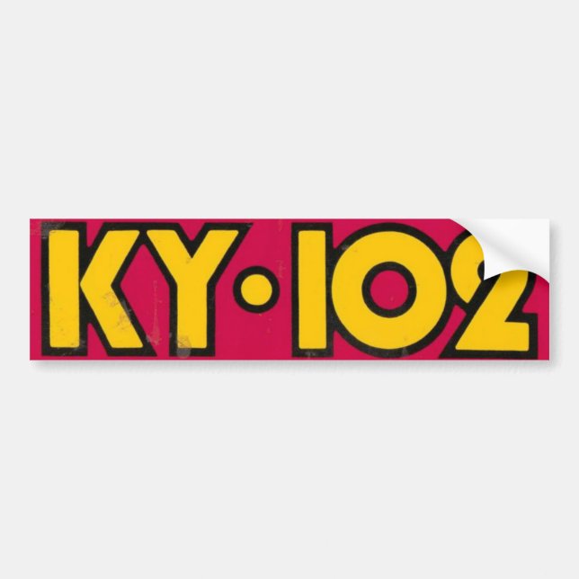 KY102 Old School Bumper Sticker-70's 80's Bumper Sticker (Front)