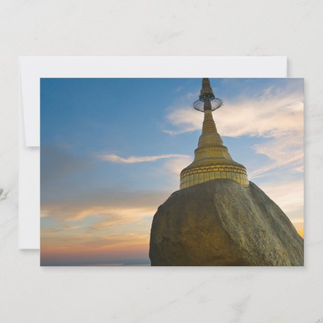 Kyaiktiyo Pagoda at Sunset Card (Front)