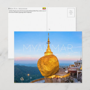 Kyaiktiyo Pagoda, Kinpun, Myanmar Travel Postcard