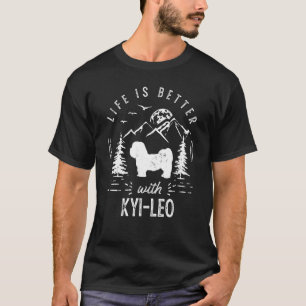 Kyi Leo Life Better Mum Dad Dog T-Shirt