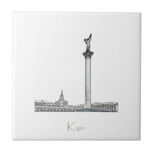 Kyiv / Kiev Ukraine Architecture Sketch Tile