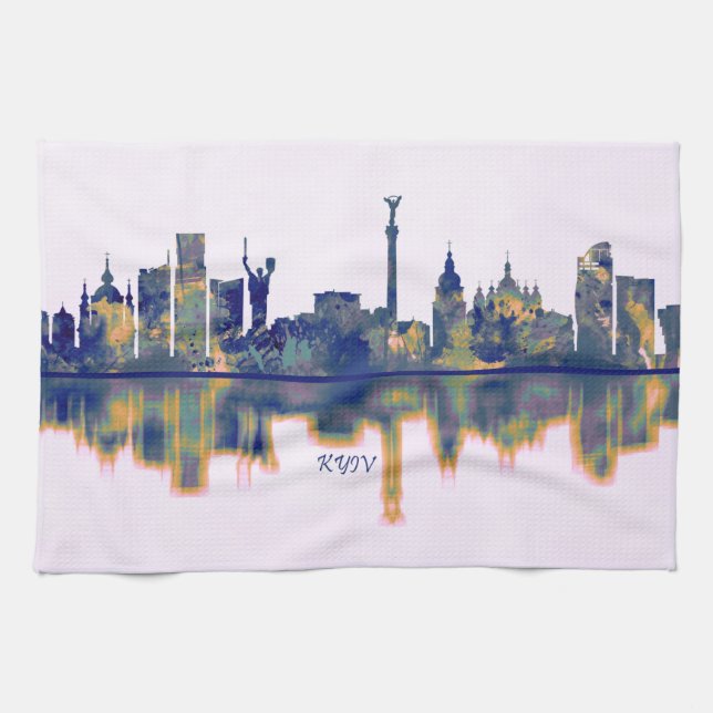 Kyiv Skyline Tea Towel (Horizontal)