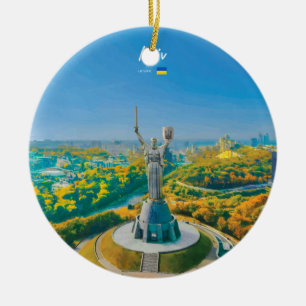 Kyiv, Ukraine - Mother Ukraine Monument Ceramic Tree Decoration