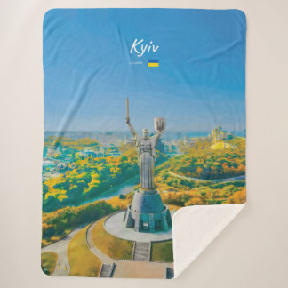 Kyiv, Ukraine - Mother Ukraine Monument Sherpa Blanket