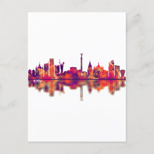 Kyiv Ukraine Skyline Holiday Postcard