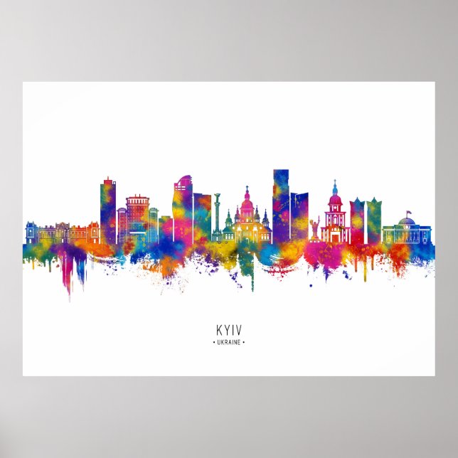 Kyiv Ukraine Skyline Poster (Front)