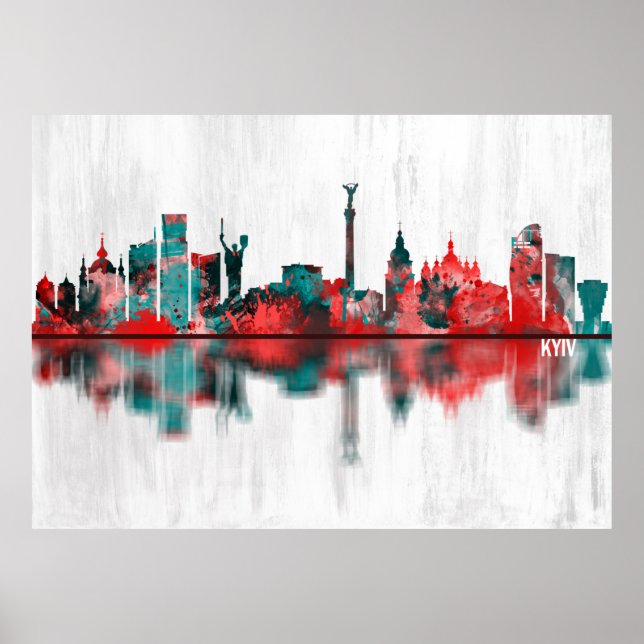 Kyiv Ukraine Skyline Poster (Front)
