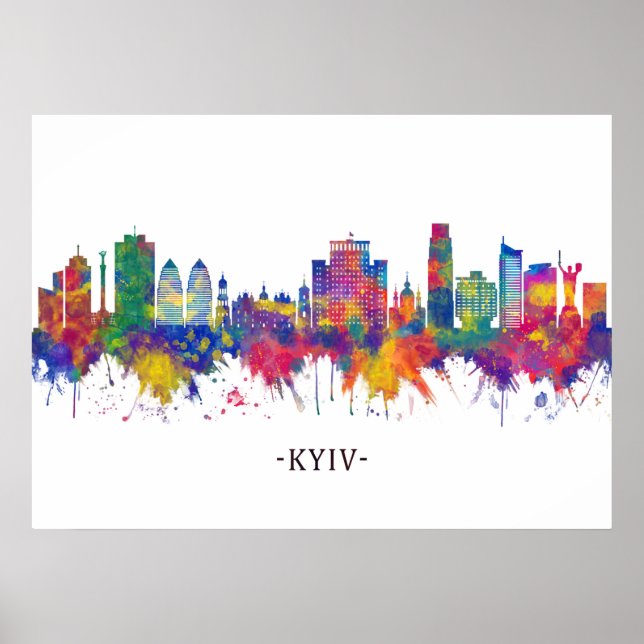 Kyiv Ukraine Skyline Poster (Front)