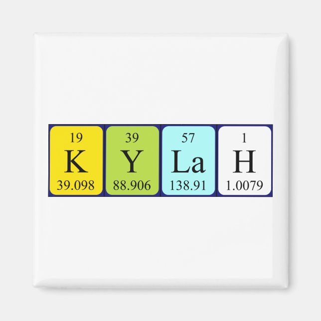 Kylah periodic table name magnet (Front)