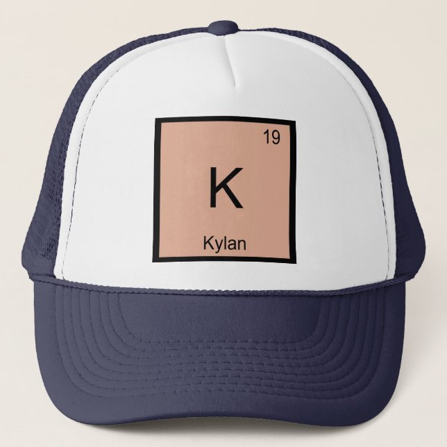 Kylan  Name Chemistry Element Periodic Table Trucker Hat (Front)