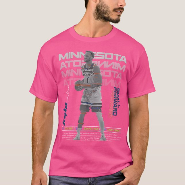 Kyle Anderson Basketball Art Timberwolves T-Shirt (Front)
