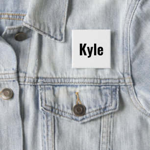 Kyle Mens Name, 15 Cm Square Badge