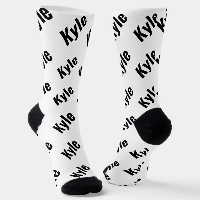 Kyle Mens Name, Socks (Angled)