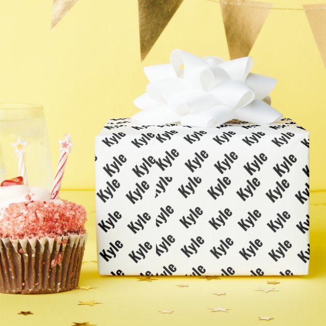Kyle Mens Name, Wrapping Paper (Birthday Party)
