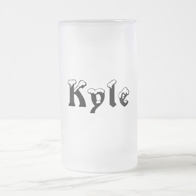 Kyle-Name Style-Frosted Mug (Center)