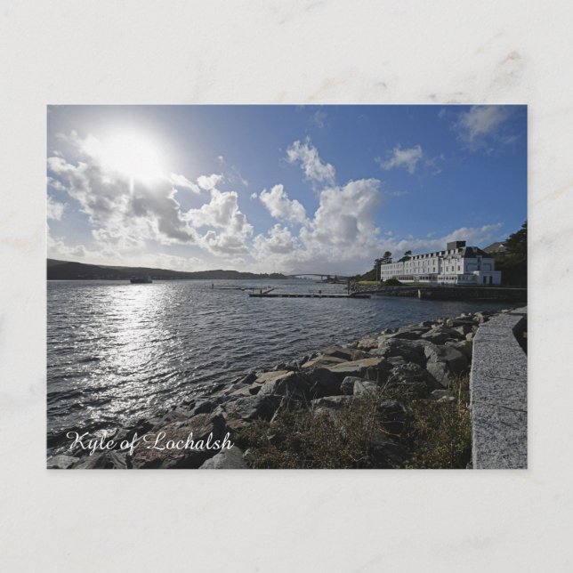 Kyle of Lochalsh in Scotland Looking Towards Skye Holiday Postcard (Front)