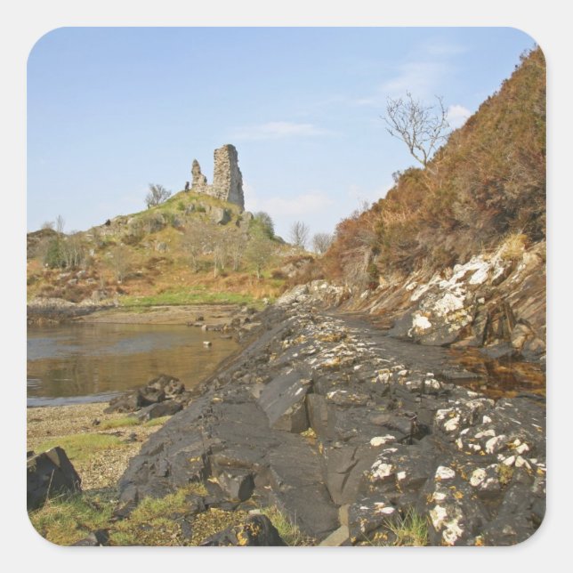 Kyleakin, Scotland. The ancient ruins of Square Sticker (Front)