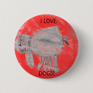 Kylee's picture, I LOVE, DOGS! 6 Cm Round Badge
