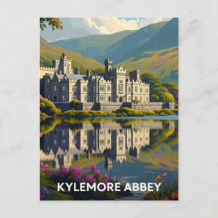 Kylemore Abbey Ireland Travel Postcard