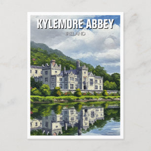 Kylemore Abbey Ireland Travel Postcard