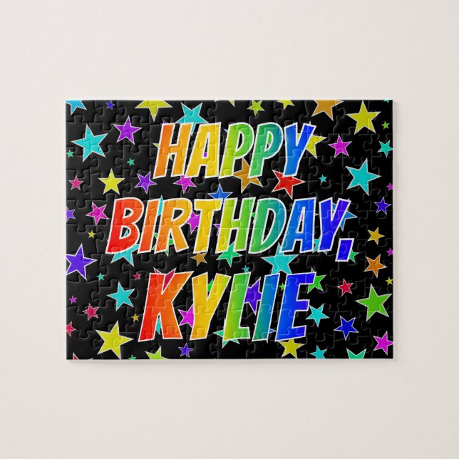 "KYLIE" First Name, Fun "HAPPY BIRTHDAY" Jigsaw Puzzle (Horizontal)