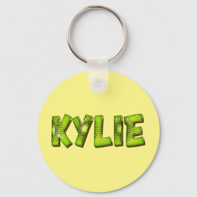 Kylie Name Kiwi Design Key Ring (Front)
