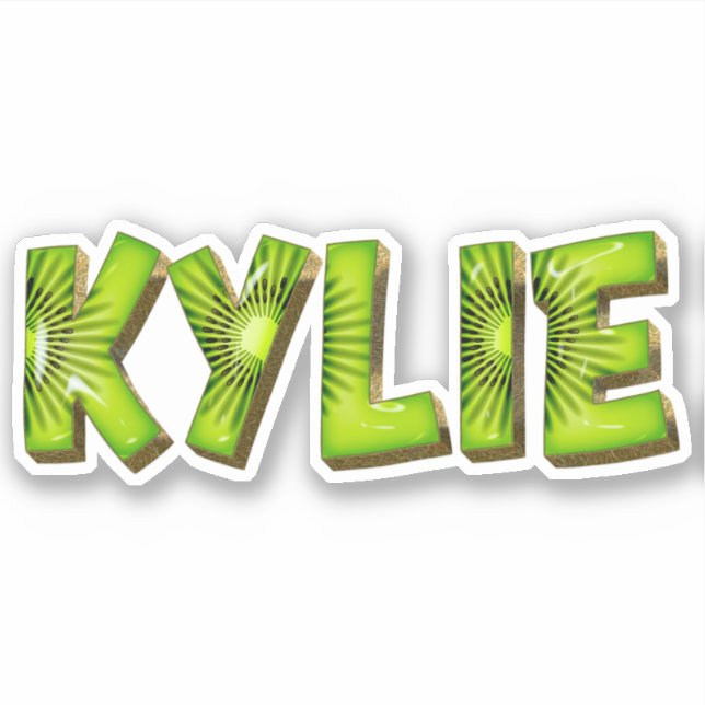 Kylie Name Kiwi Design Sticker (Front)
