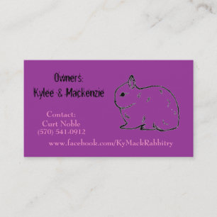 KyMack Rabbitry Business Card