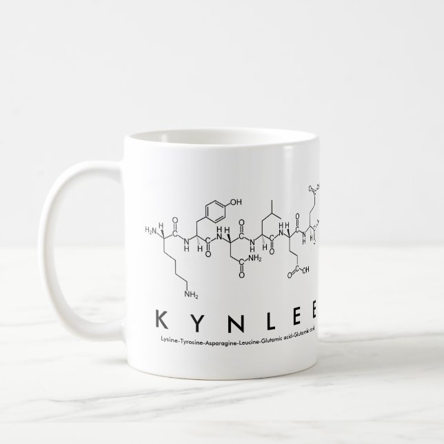 Kynlee peptide name mug (Left)
