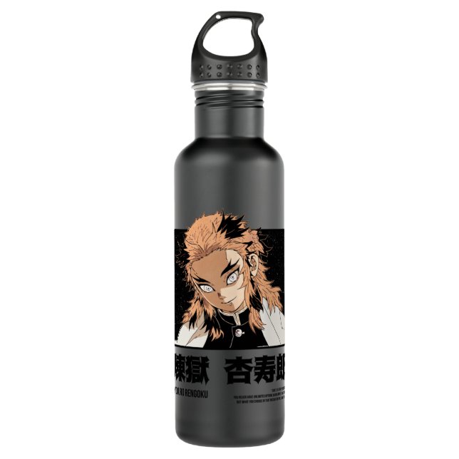 Kyojuro Rengoku Desing = DEMON SLAYER = Manga Pane 710 Ml Water Bottle (Front)