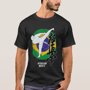 Kyokushin Brazil Karate Brazilia flag Kyokushinkai T-Shirt