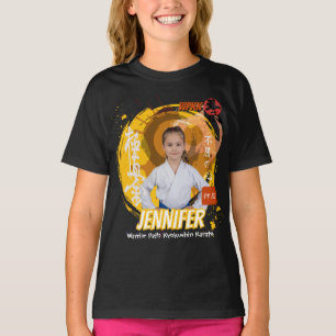 Kyokushin Girl Yellow Belt Personalised Team  T-Shirt