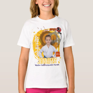 Kyokushin Girl Yellow Belt Personalised Team  T-Shirt