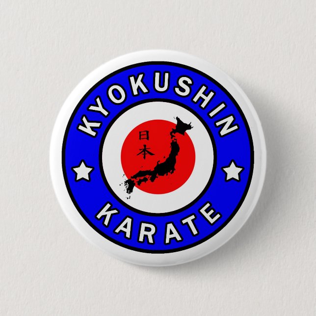 Kyokushin Karate 6 Cm Round Badge (Front)