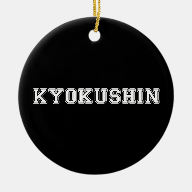 Kyokushin Karate Ceramic Tree Decoration (Front)