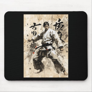 Kyokushin Karate Japanese Calligraphy Martial Arts Mouse Mat