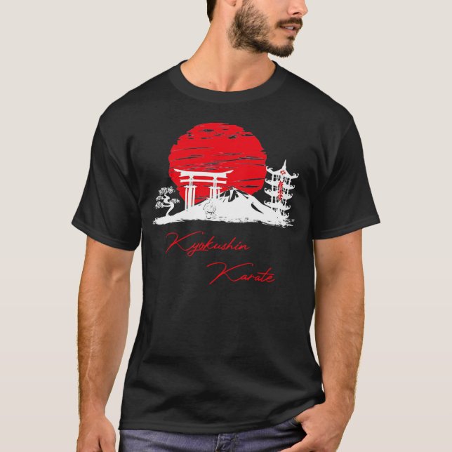 Kyokushin Karate Landscape by Zanshin-Art T-Shirt (Front)
