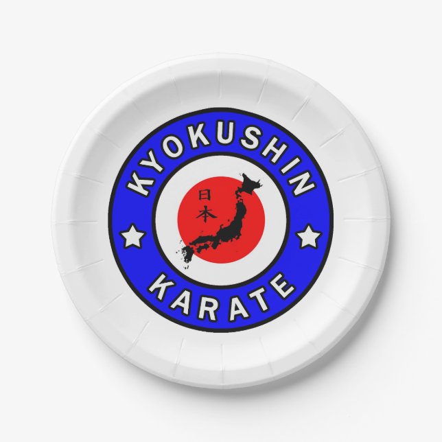 Kyokushin Karate Paper Plate (Front)