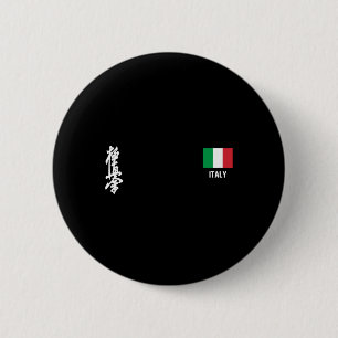 Kyokushinkai Karate Italy Dojo Training Italian Fl 6 Cm Round Badge